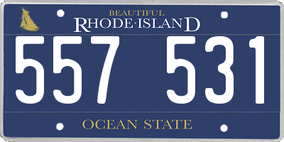 RI license plate 557531
