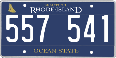 RI license plate 557541