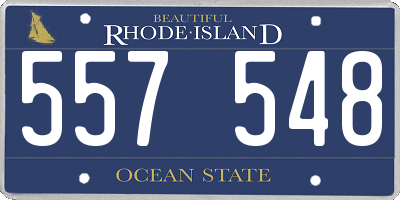 RI license plate 557548