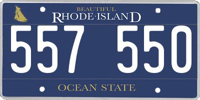 RI license plate 557550