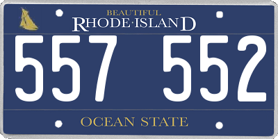 RI license plate 557552