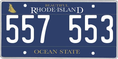 RI license plate 557553