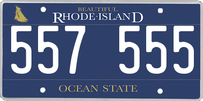 RI license plate 557555