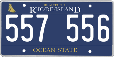 RI license plate 557556