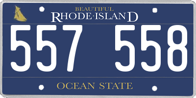 RI license plate 557558