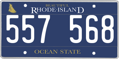 RI license plate 557568