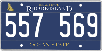 RI license plate 557569