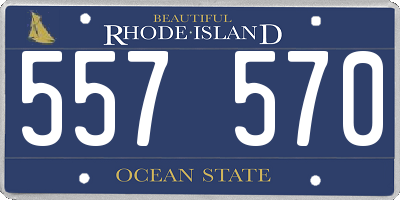 RI license plate 557570