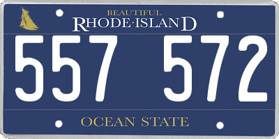 RI license plate 557572