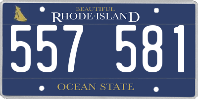 RI license plate 557581