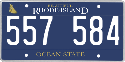 RI license plate 557584