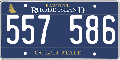 RI license plate 557586