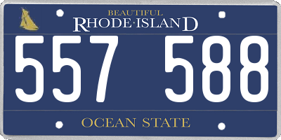 RI license plate 557588