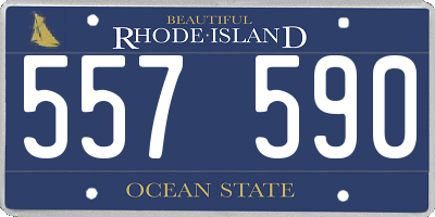 RI license plate 557590