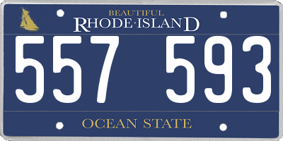RI license plate 557593