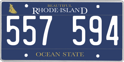 RI license plate 557594