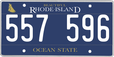 RI license plate 557596