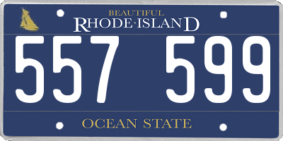 RI license plate 557599