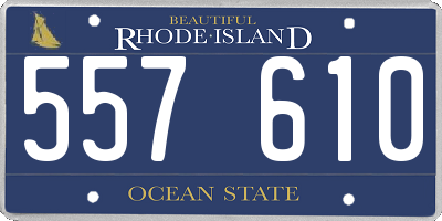 RI license plate 557610