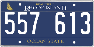 RI license plate 557613