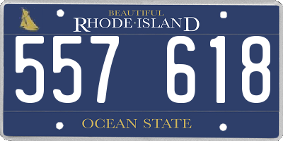 RI license plate 557618