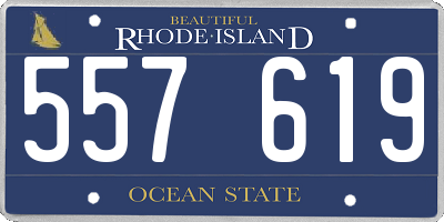 RI license plate 557619