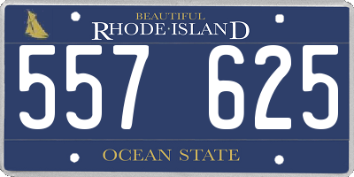 RI license plate 557625