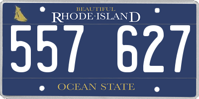 RI license plate 557627