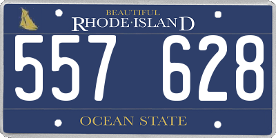 RI license plate 557628