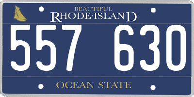 RI license plate 557630
