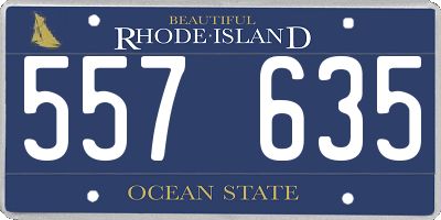 RI license plate 557635