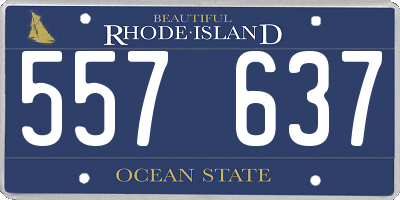 RI license plate 557637