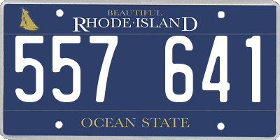 RI license plate 557641