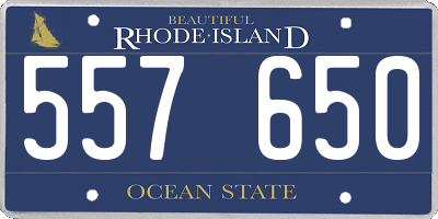 RI license plate 557650
