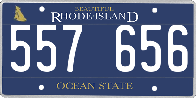 RI license plate 557656