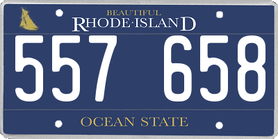 RI license plate 557658