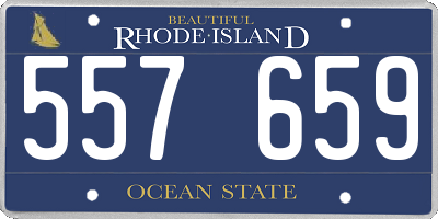 RI license plate 557659