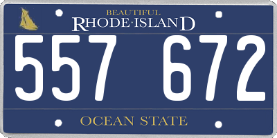 RI license plate 557672