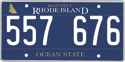 RI license plate 557676