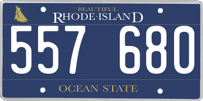 RI license plate 557680