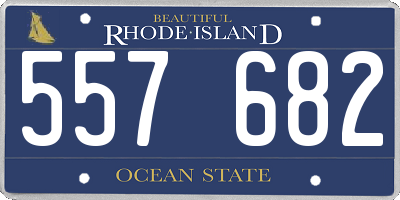 RI license plate 557682