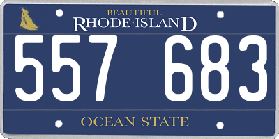 RI license plate 557683