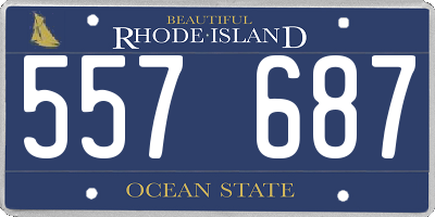 RI license plate 557687