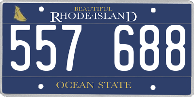 RI license plate 557688