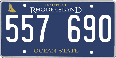 RI license plate 557690