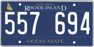 RI license plate 557694