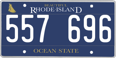 RI license plate 557696