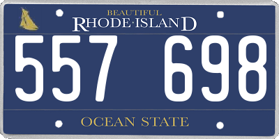 RI license plate 557698