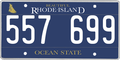 RI license plate 557699