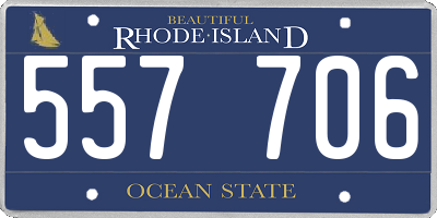 RI license plate 557706